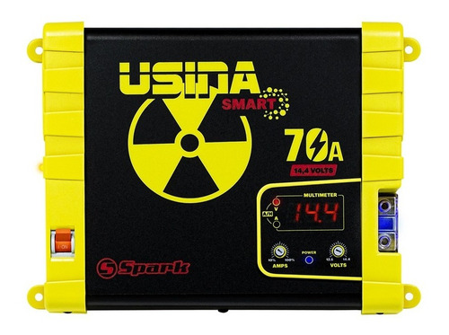 Fonte Carregador Som Carro Usina 70a  12v Voltímetro Bivolt