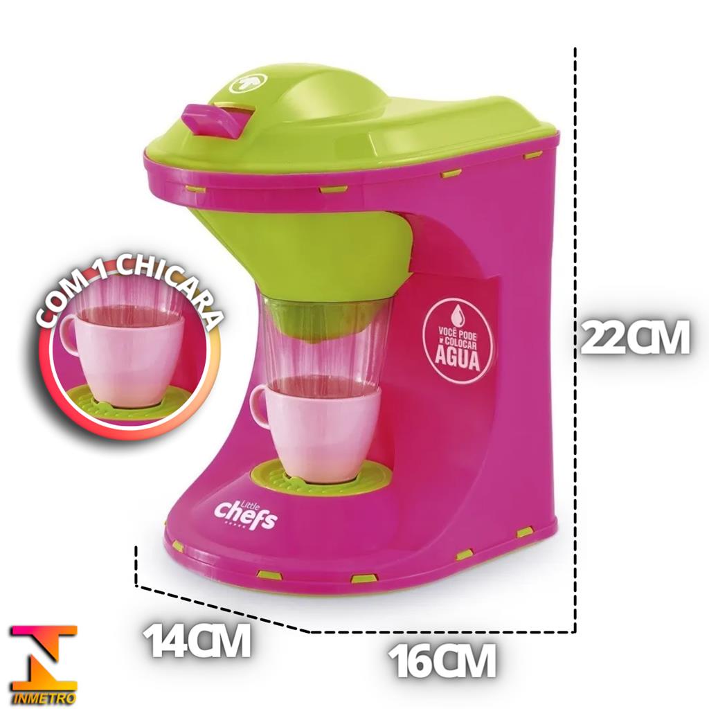 Brinquedo Cafeteira Infantil Cozinha Solta Agua Com Xicara