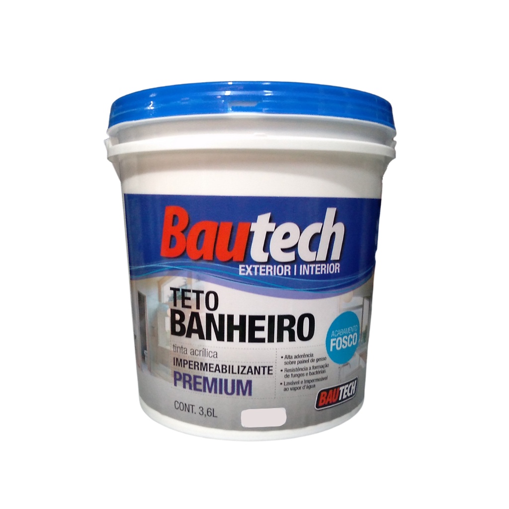 Tinta Impermeabilizante Para Teto De Banheiro 3,6 L Bautech em Oferta na Shopee