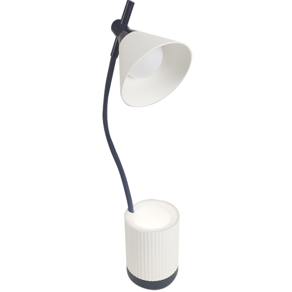 Luminaria de Mesa Touch Flexivel Abajur Led Porta Objetos Iluminado Articulada Organizador 3 Cores Suporte Lapis Canetas Material Home Office Escritorio Moderna