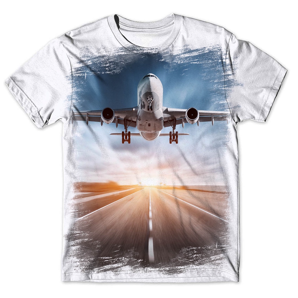 Camisa Camiseta Masculina Avião Jato 43