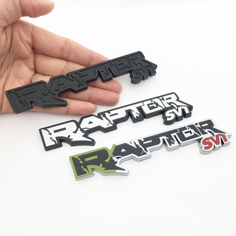 Criativo 3D Metal Adesivo De Carro Raptor SVT Logotipo Emblema Decalque Para Ford F150 F250 F350 F450 F550 2010-2014 Fx4