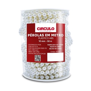 1 METRO de Fio / Cordão Pérola - Várias Espessuras - Pérola ABS - CÍRCULO em Oferta na Shopee