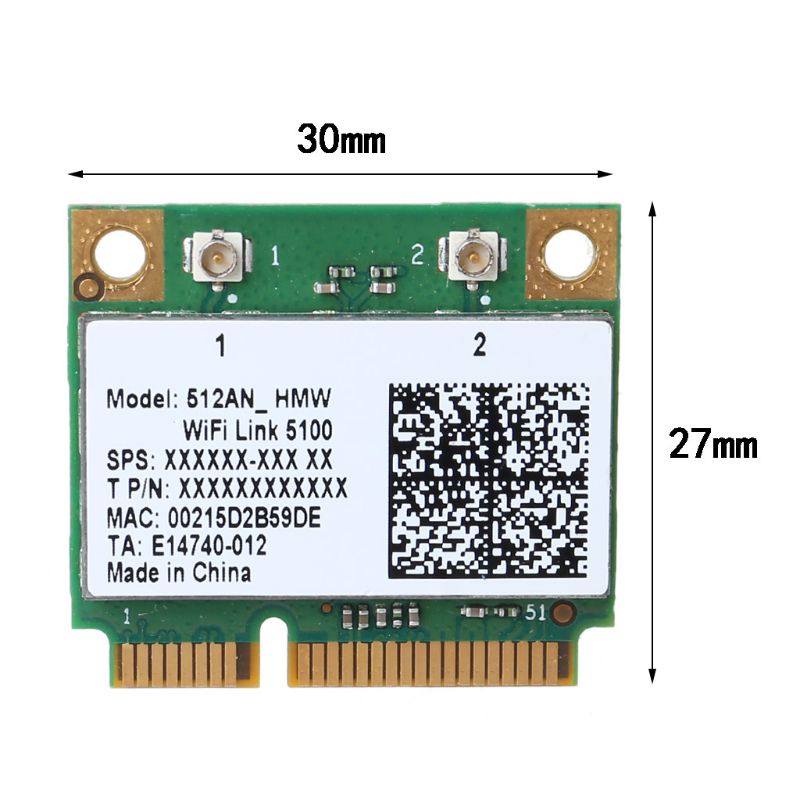 Play 300Mbps Dual Band Wireless Card for Intel Laptop Wifi 5100 512AN_HMW  Mini PCI-e Wlan Network Card 2.4G/5Ghz 802.11 a/g/n | Shopee Brasil