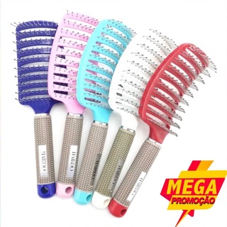 Escova Raquete Vazada Desembaraça Cabelo Profissional