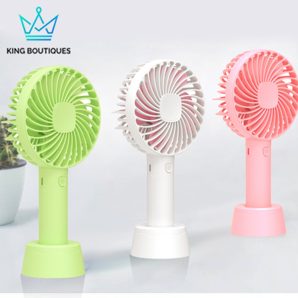 Mini Ventilador Recarregável Portátil De Mão Mesa Usb Led | Shopee Brasil