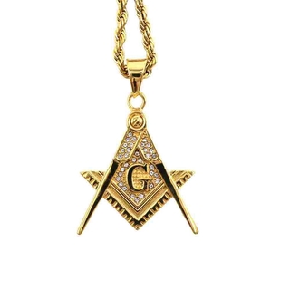 Colar Masculino Com Pingente De Cristal De Diamante