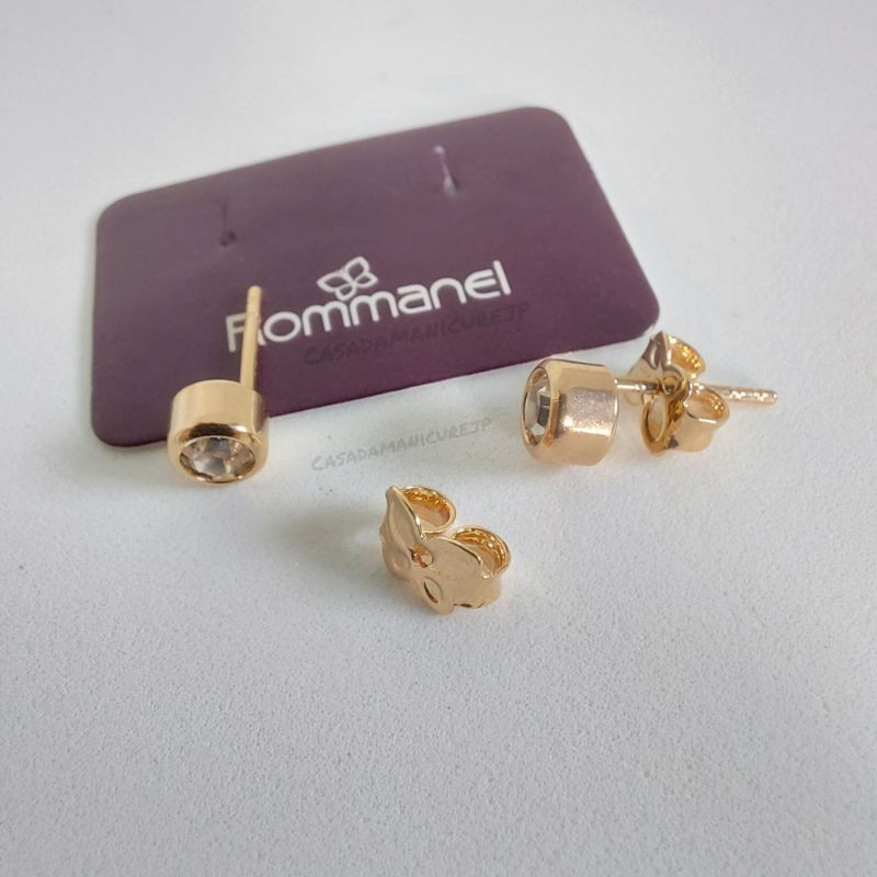 Detalhes do Colar Rommanel Nylon com Zircônia e Brinco 531837 - 520185
