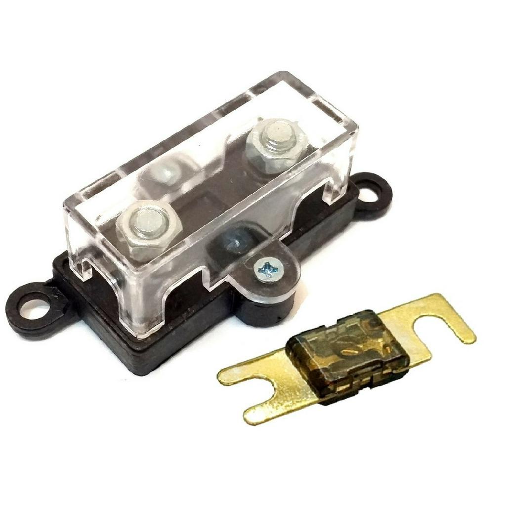 Porta Fusível Acrílico Som Automotivo Midi e Fusível Mini Faca 70 Amperes Permak Sistema Elétrico