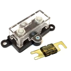 Porta Fusível Acrílico Som Automotivo Midi e Fusível Mini Faca 70 Amperes Permak Sistema Elétrico