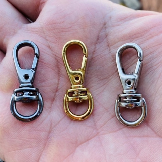 Par de Mosquetão para Bosla de Crochê Chaveiro 3,5cm