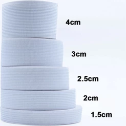 elásticos para roupas cintura branco elástico fita acessórios de costura /20/25/30/35/40/45/50/mm