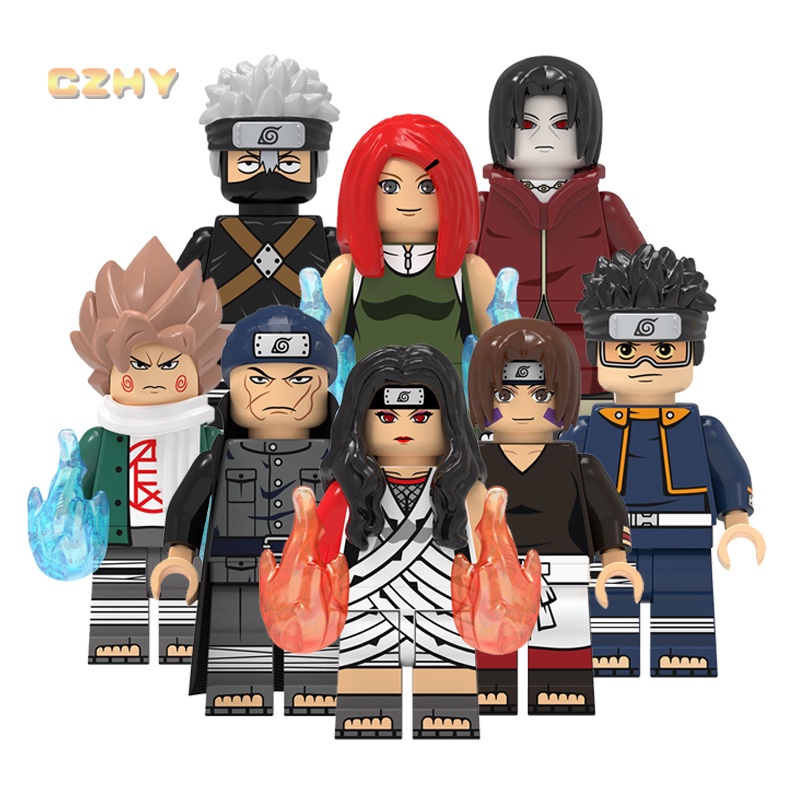 Minifigures Naruto Uzumaki Uchiha Itachi Sasuke Tokashi Kakashi Madara  Building Blocks Brinquedos Para Crianças - Escorrega o Preço