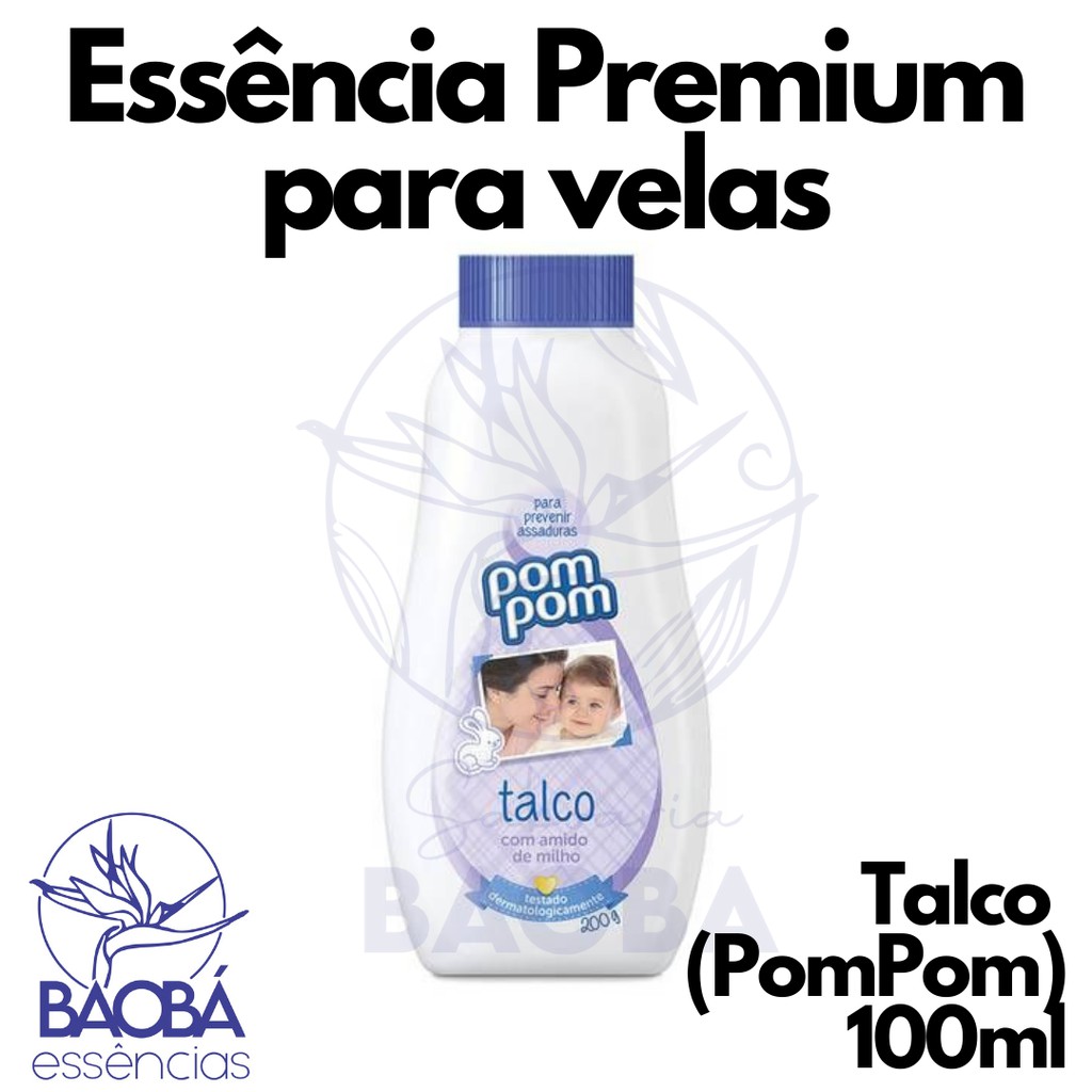 Essência Premium Talco (pompom) - LIPOSSOLÚVEL - 100ml em Oferta na Shopee