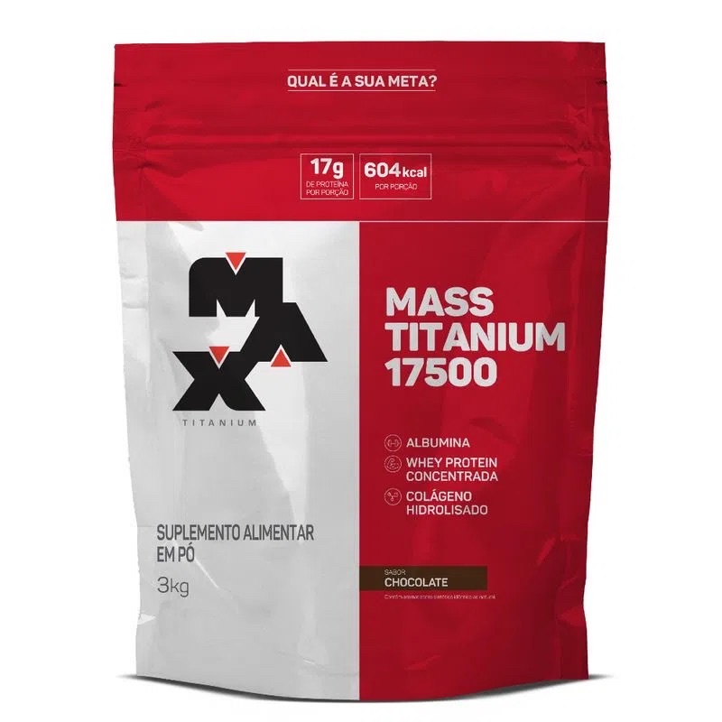 Mass Titanium 17500 3kg Max Titanium - Diversos Sabores