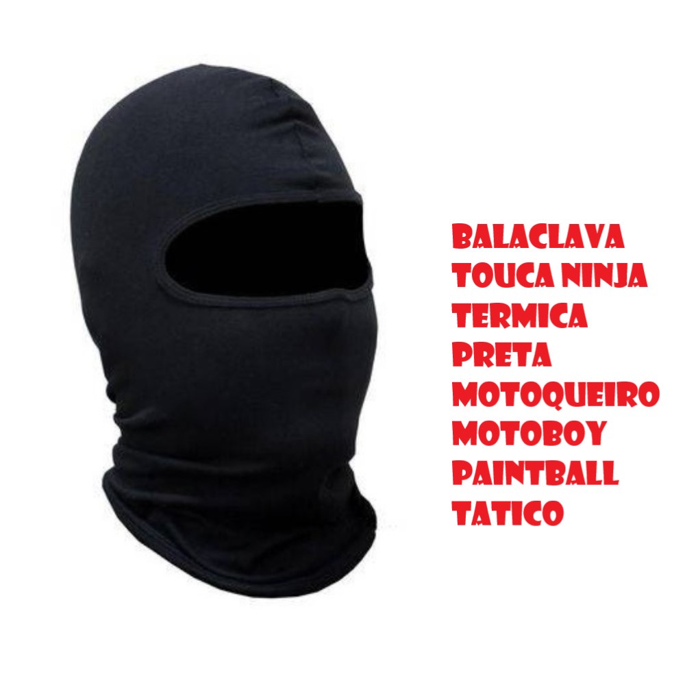 Touca Ninja Gorro Balaclava Motoboy Preta Johnny 401sc