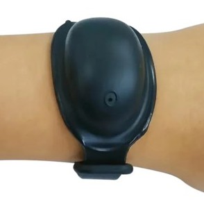 Pulseira Álcool em Gel Preta, Prática Esterilização