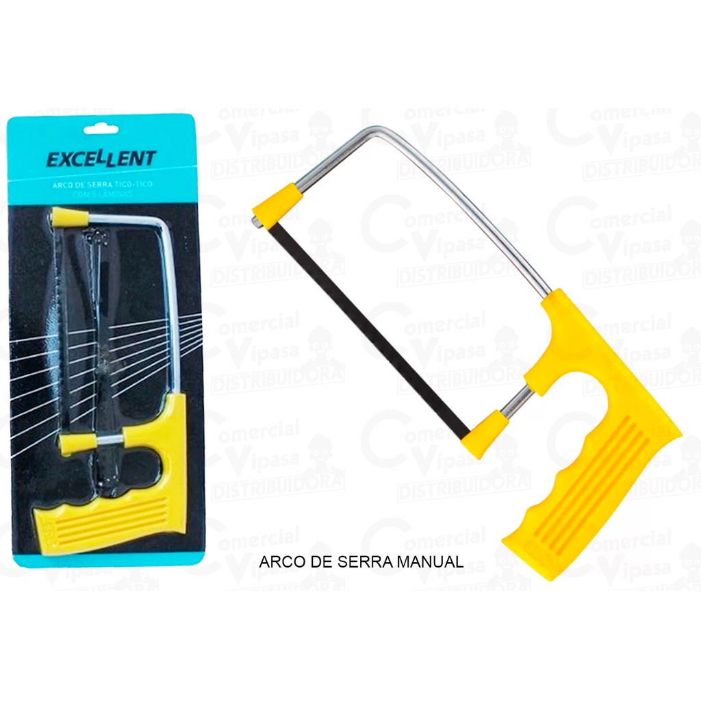 Mini Arco De Serra Tico Tico Com 5 Lâminas Kit Para Serrar Manual Madeira Ferro E PVC Plástico em Oferta na Shopee