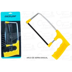 Mini Arco De Serra Tico Tico Com 5 Lâminas Kit Para Serrar Manual Madeira Ferro E PVC Plástico