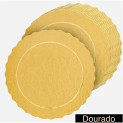 10 Cake Board 17cm DOURADO Redondo Base Para Bolo Suplat Para Confeitaria de Alta Resistência e Impermeável(CHOCO)