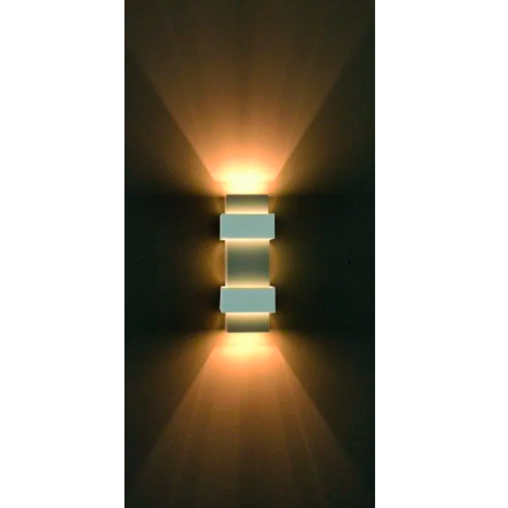 Arandela Duplo Facho Com Iluminação Indireta Branco -3056 - Piuluce