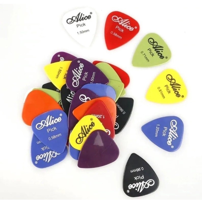 12 Palhetas Alice para violão e guitarra + Porta Palhetas