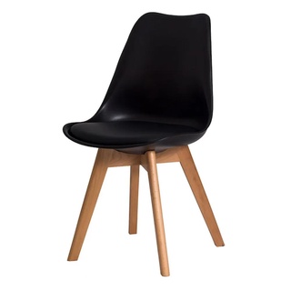 Cadeira Cozinha Jantar Charles Eames Saarinen Leda Design Preta