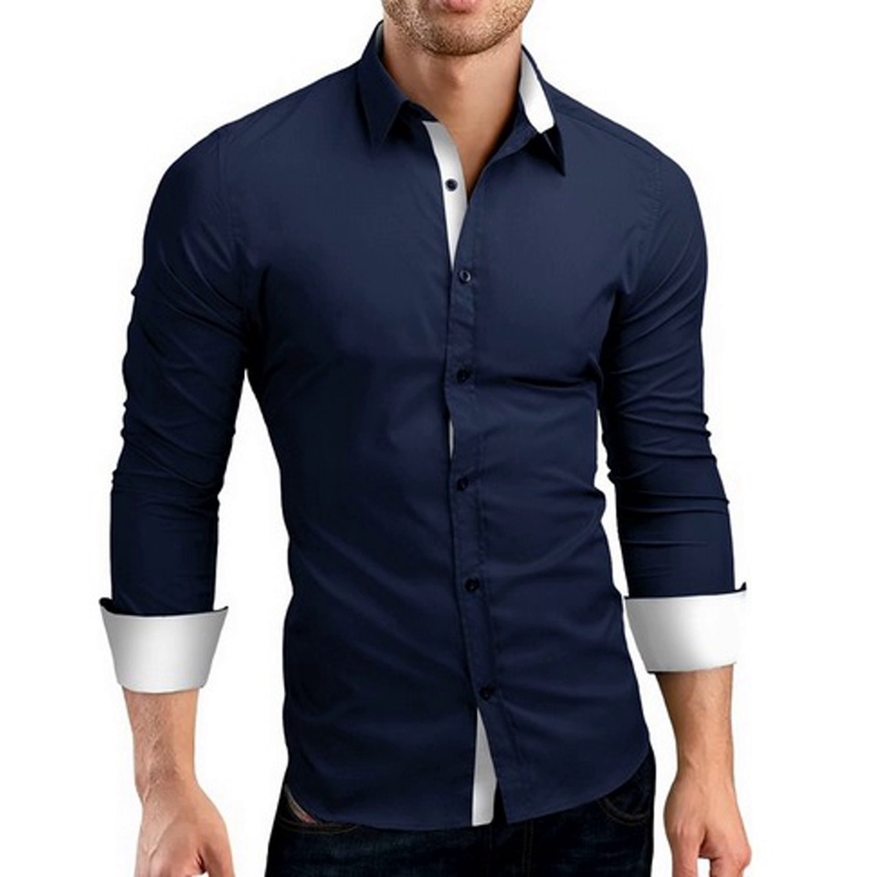 Camisa Social Estilo Europeu Luxo