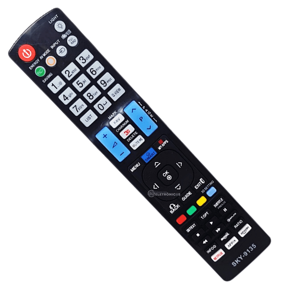 Controle Remoto Compatível Com Smart TV LG 3D Lcd Led Função Netflix Amazonia - SK9135