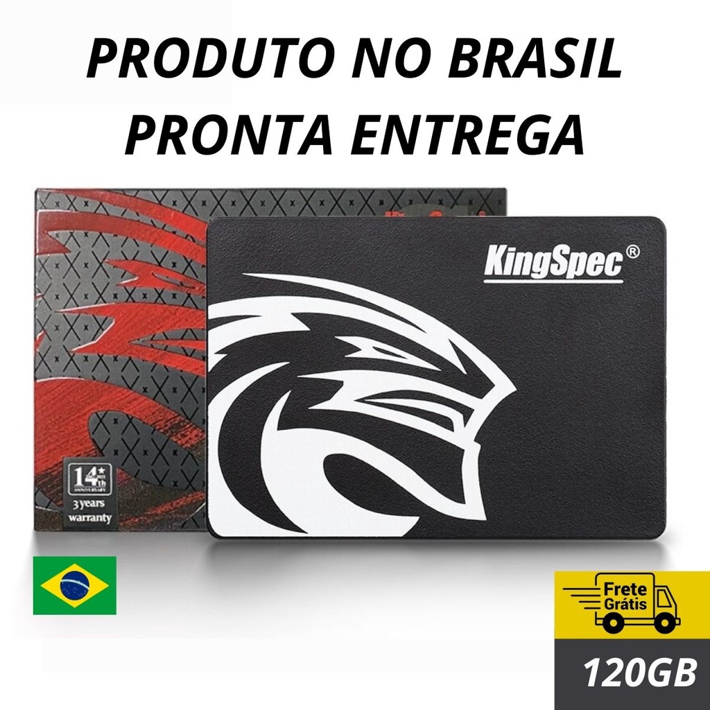 CADDY 9.5MM, SSD KINGSPEC, GOLDENFIR e KINGSTON 120GB SATA III PARA NOTEBOOK COMPUTADOR
