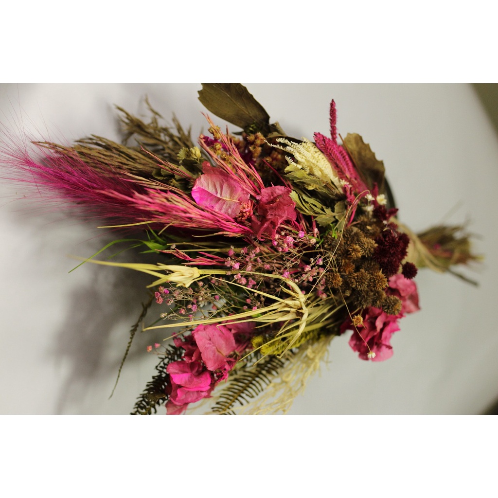 Buquê de Flores Secas Naturais Ideal Para Noivas - Envio a Pronta-Entrega |  Shopee Brasil