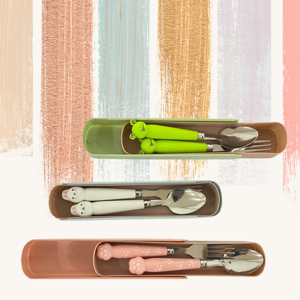 Kit Talher Colher e Garfo Infantil Inox