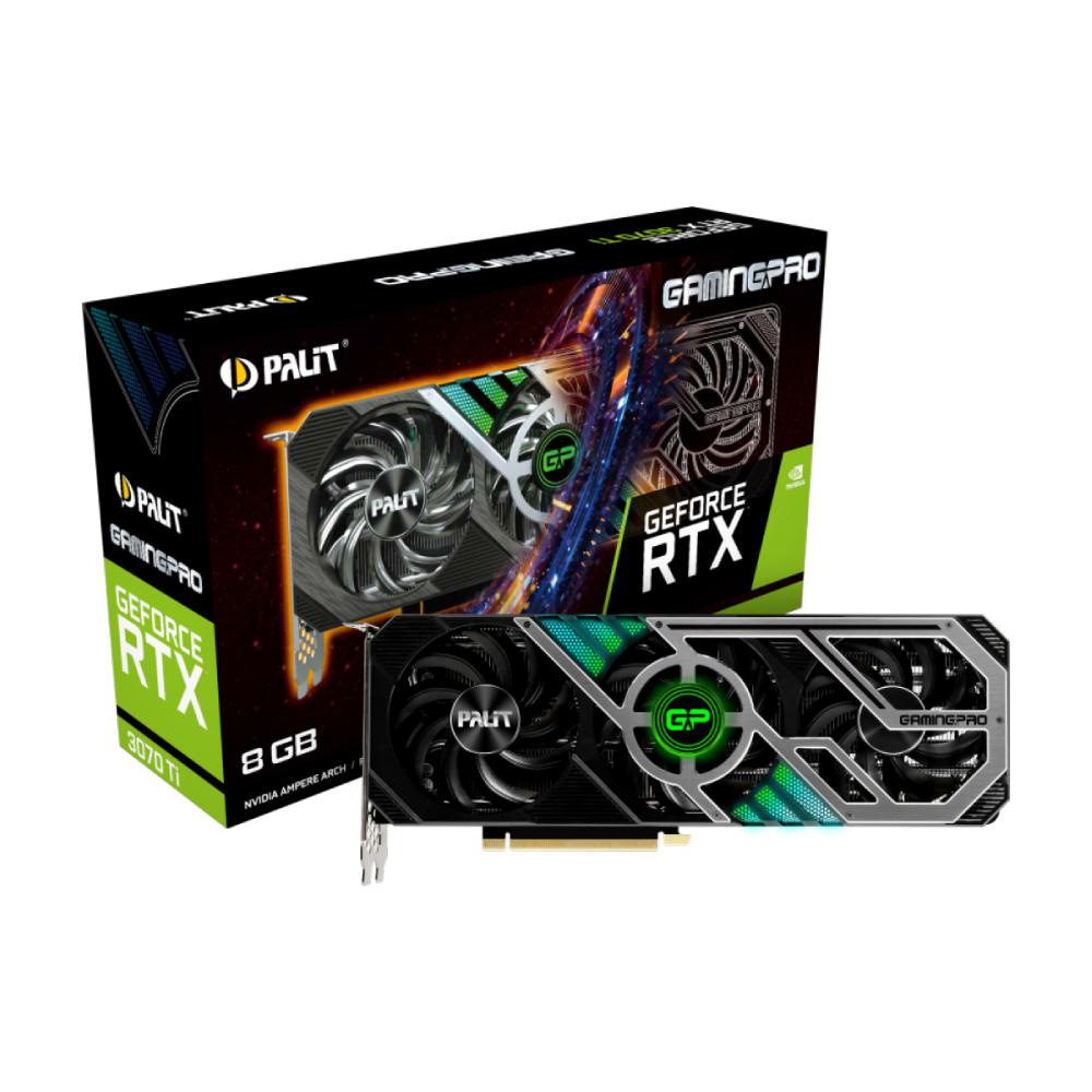 PLACA DE VIDEO PALIT NVIDIA GEFORCE RTX 3070 TI GAMINGPRO, LHR, 8GB, GDDR6X, DLSS, RAY TRACING