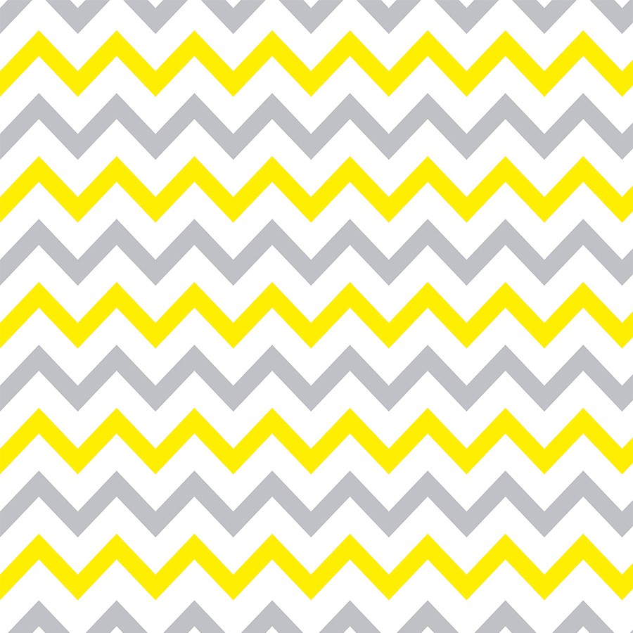 Papel de Parede Adesivo Chevron Zig Zag Amarelo e Cinza Lavável