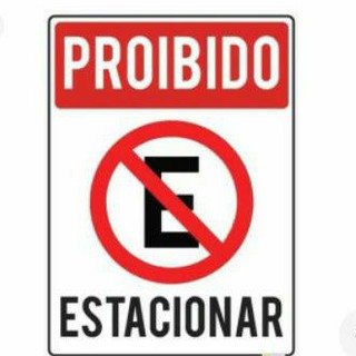 Placa Proibido Estacionar 30x20cm