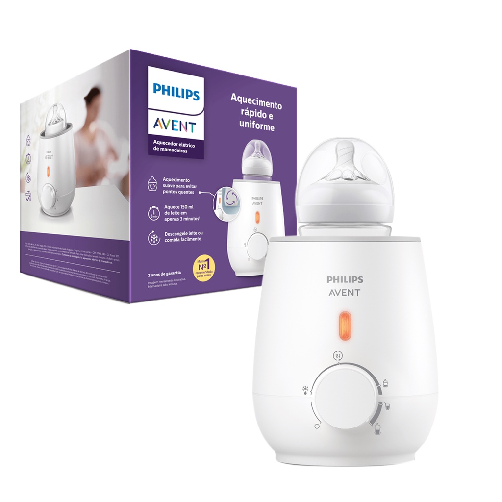 Aquecedor Elétrico De Mamadeiras E Alimentos Philips Avent 127v Ou 220v - SCF355/07