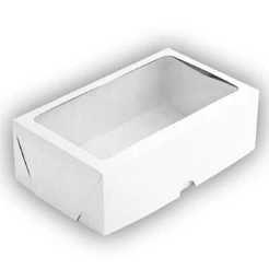 Caixa com Visor S17 - 25x15x8cm Branca 10un - Assk Rizzo