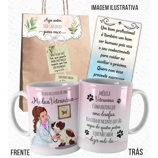 Caneca Medicina Veterinária/ Caneca Médica Veterinária com Embalagem