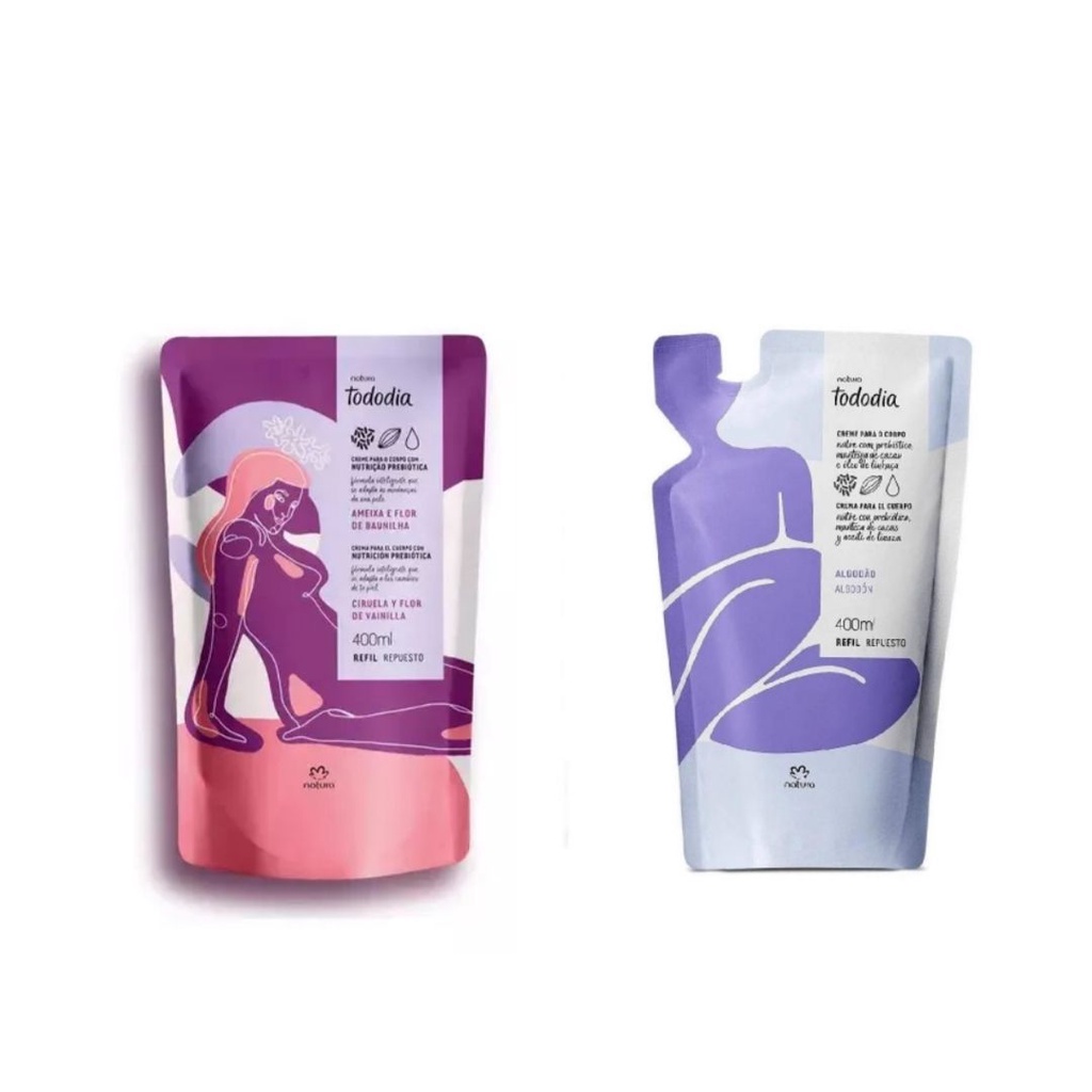 Refil Hidratante Tododia  Ameixa Baunilha + Algodão - Natura