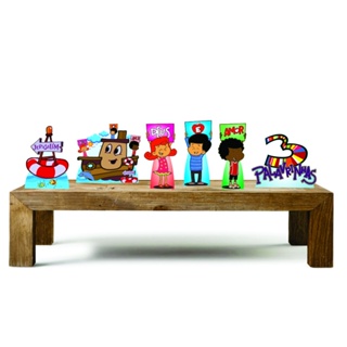 3 Palavrinhas Kit 6 Displays De Mesa totens de Decoração Para Festa em Mdf em Oferta na Shopee