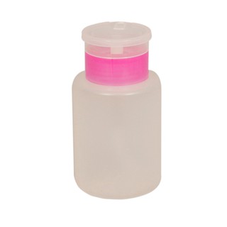 Porta Acetona Com Valvula Trava 150 ml Rosa Manicure Salão
