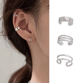 3 pcs Fashion Simple Smooth Ear Cuffs Clip Earrings for Women No Piercing Fake Cartilage Earring Jewelry Gifts