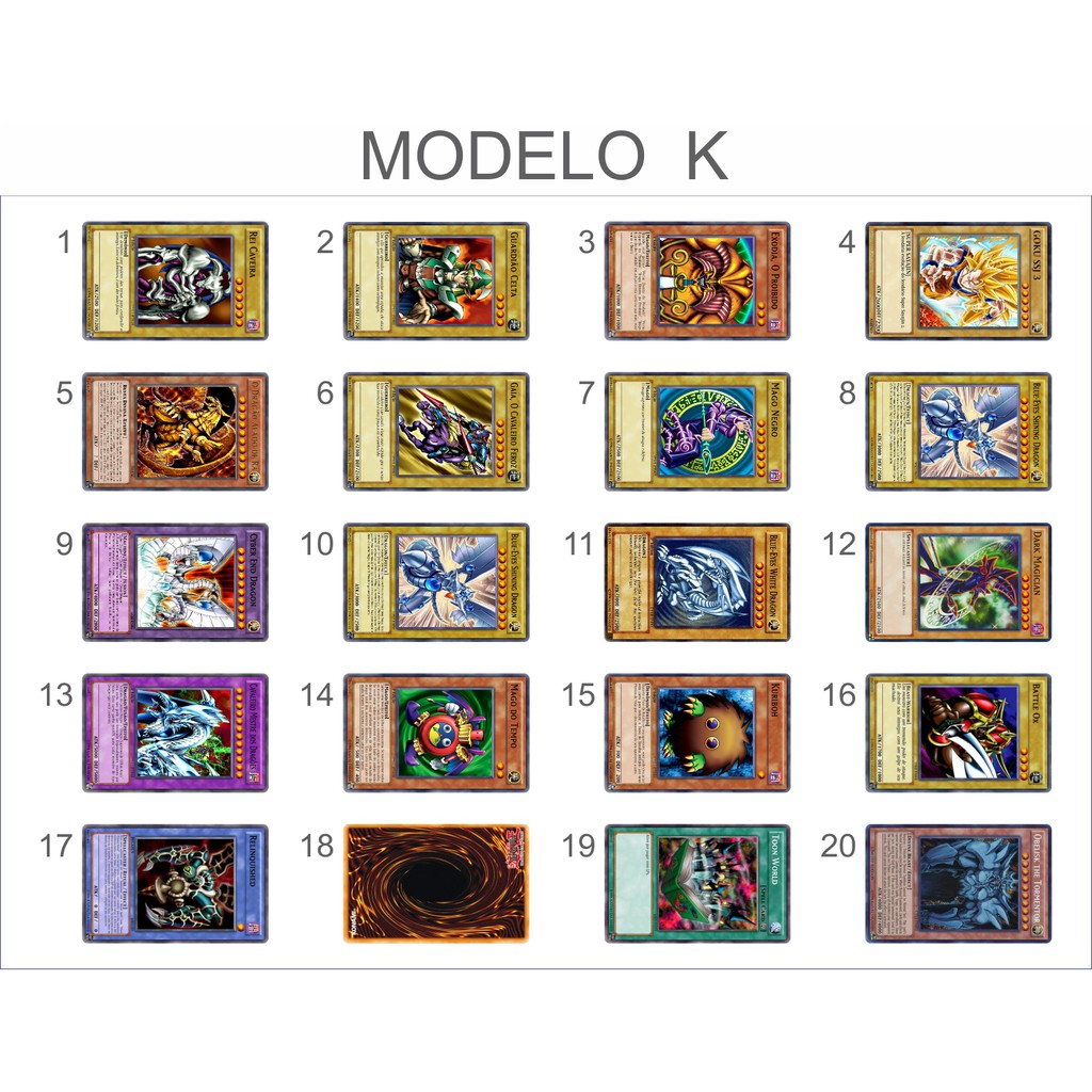 Adesivos Normal/holográficos 3M para cartão de Crédito/Débito [TABELA K][YUGIOH]