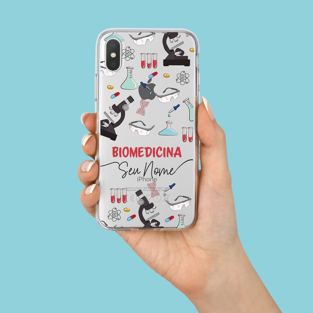Capa Capinha de Celular Personalizada com sua Profissão - Biomedicina