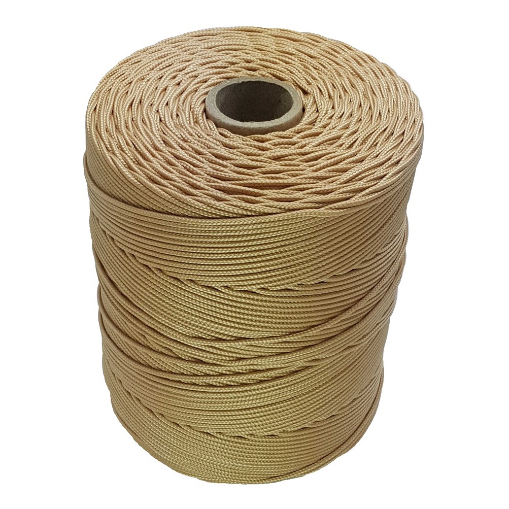 Corda Trançada 2,5mm Champanhe (seda)  Rolo Com 286 Metros GKL em Oferta na Shopee