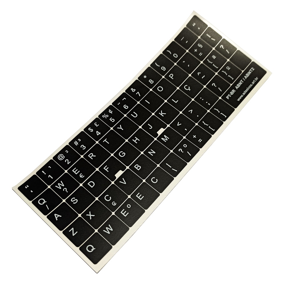 Adesivos 14mm opacos para teclado Português BR Etiquetas ABNT ABNT2 para Notebook Pc Mac