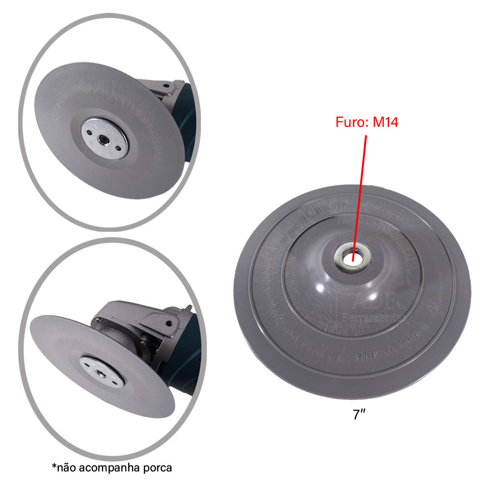 Disco de Borracha Rígido 7″ Cinza M220 Milkit