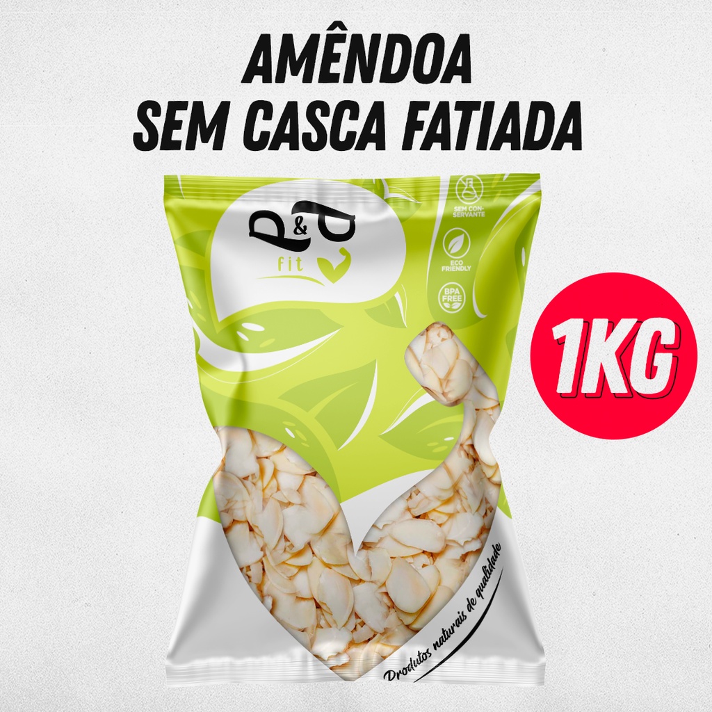 Amêndoa Laminada - Premium Selecionada - P&P FIT em Oferta na Shopee