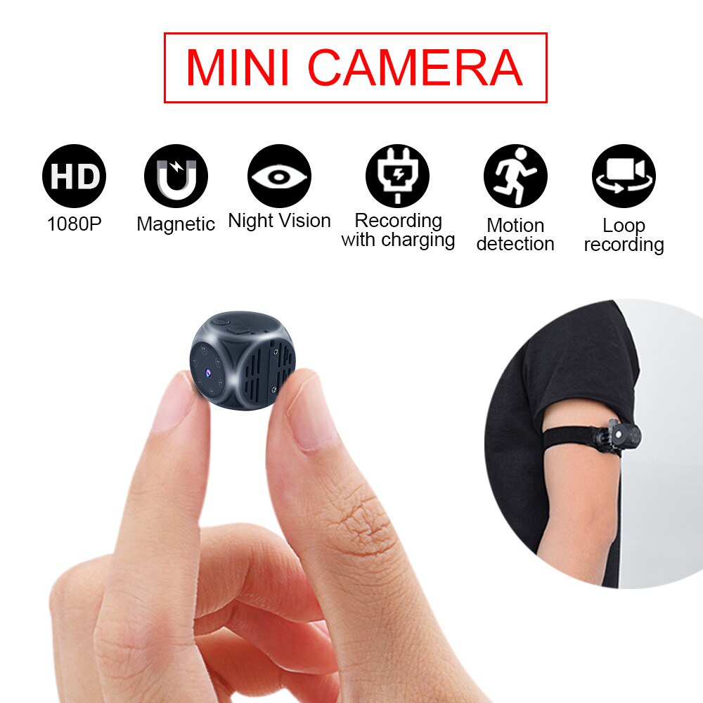 MD21 Mini Câmera HD 1080P Micro Digital Magnética Detecção De Movimento Do Corpo Instantâneo Loop De Gravação De Vídeo Indoor