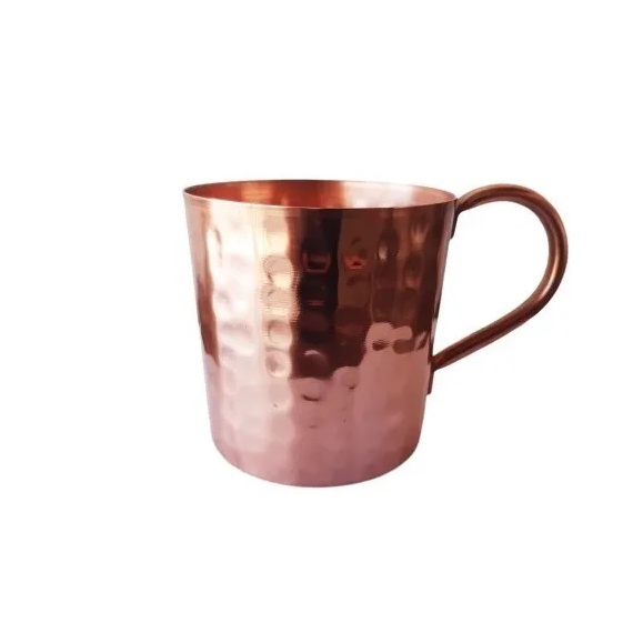 Caneca Para Moscow Mule Em Cobre Puro 350 ML Martelada